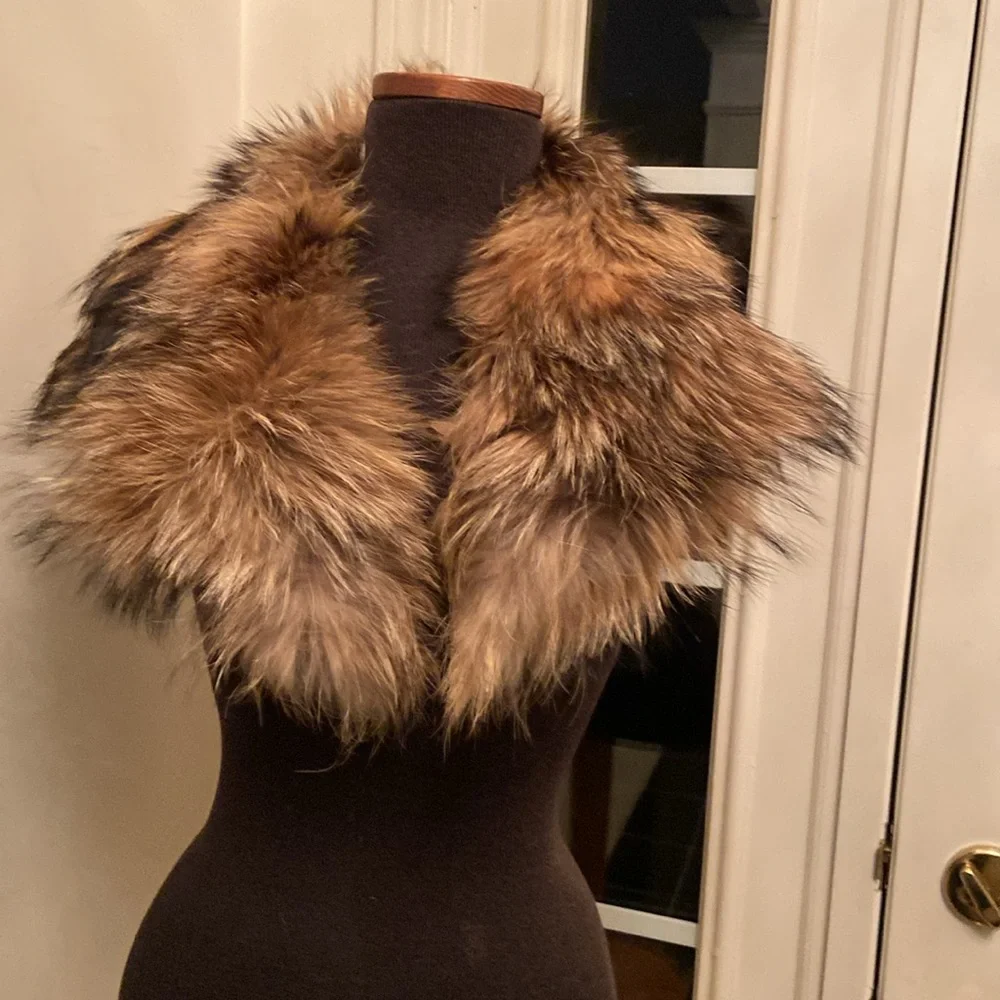 Raccoon Fur Collar #63 - Picture 2 of 12